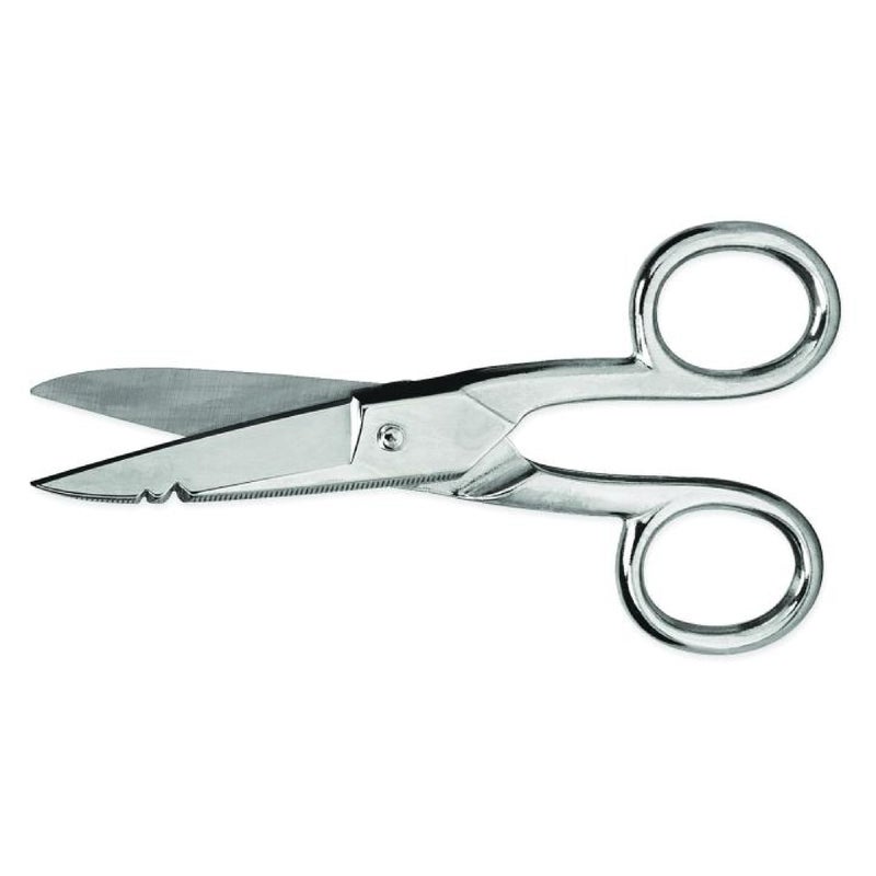 Wiss Crescent Wiss Electrician Scissors - Hot Drop-Forged Steel Wire Cutting Scissors with File, Scraper & Double Stripping Notch - 5" - 175E - Image 1